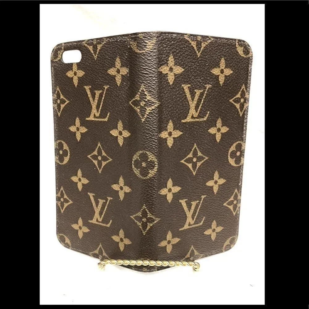 Louis Vuitton Monogram Folio IPhone 6 Plus Case M61423 LV E4360